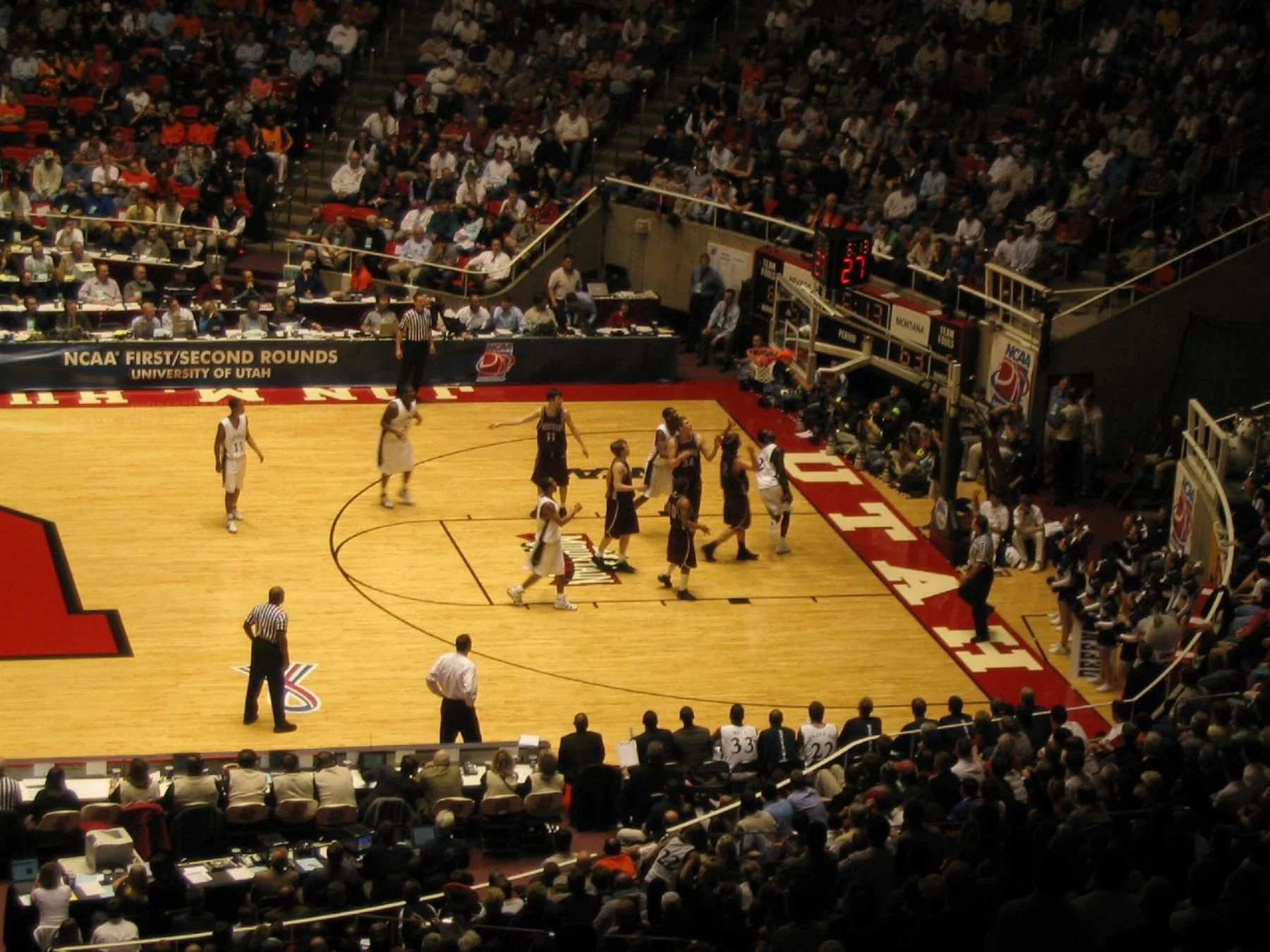 Nevada and Montana meeting in the NCAA men's basketball tournament